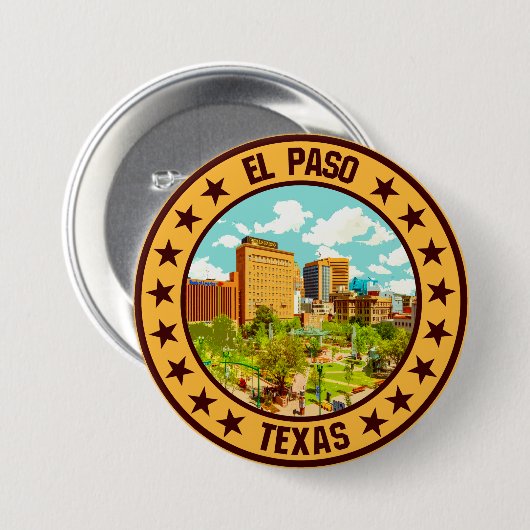 El Paso Ronde Button 7,6 Cm (Voorkant /achterkant)