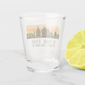 El Paso Skyline Latitude & Longitude Shot glass Glas (Achterkant)