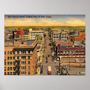 El Paso, Texas, Bird's Eye Uitzicht,  Poster