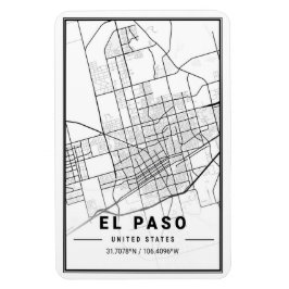 El Paso Texas City Travel City Map Magneet