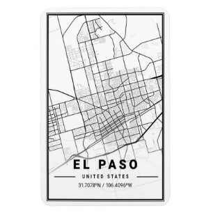El Paso Texas City Travel City Map Magneet