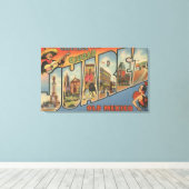 El Paso, Texas - Ciudad Juarez Canvas Afdruk (Insitu (Houten vloer))