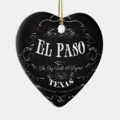 El Paso, Texas - De stad met een Legend Keramisch Ornament (Rechts)
