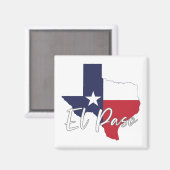 El Paso, Texas Drapeau Carte Magnet (Recto/Verso)