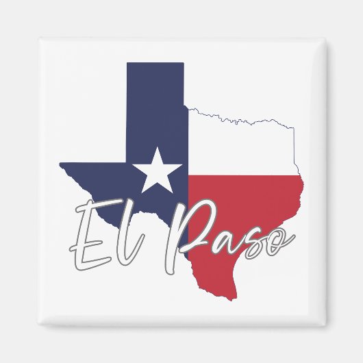 El Paso, Texas Drapeau Carte Magnet (Devant)