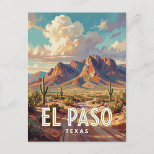 El Paso Texas Franklin Mountains Reizen Briefkaart