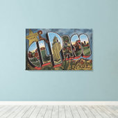 El Paso, Texas, grote letterscènes Canvas Afdruk (Insitu (Houten vloer))