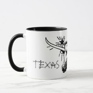 El Paso Texas Longhorn Mug en céramique