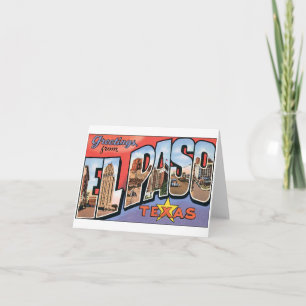 El Paso, Texas Notecard Kaart