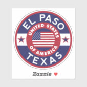 EL PASO, Texas Sticker (Vel)