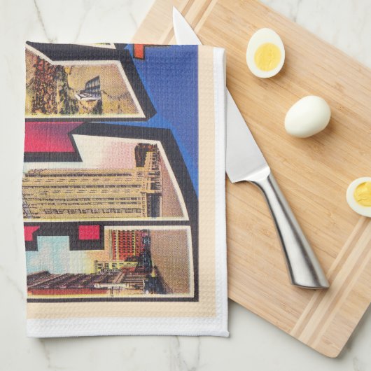 El Paso Texas TX  groot Briefkaart Theedoek (Quarter Fold)