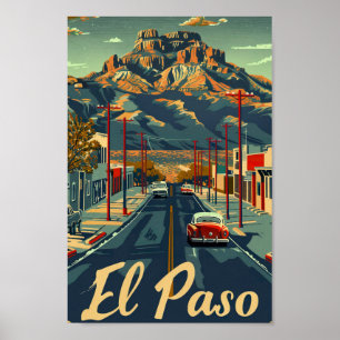 El Paso Texas Verenigde Staten Beroemde Reisplaats Poster