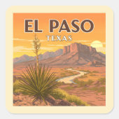  El Paso Vierkante Sticker (Voorkant)