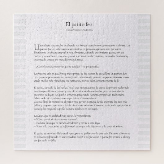 El Patito Feo Jigsaw Puzzle Puzzle (Vertical)