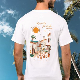 El puerto de santa María Spanje witte stad kleding T-shirt