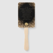 El Roi (zwart/goud) Handwaaier (Achterkant)