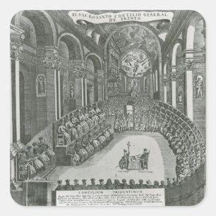 El Sacrosanto Concilio General de Trento Vierkante Sticker