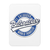 El Salvador backpacker wereldreiziger Magneet (Verticaal)