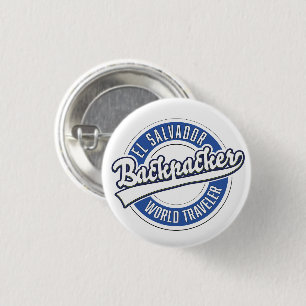 El Salvador backpacker wereldreiziger Ronde Button 3,2 Cm