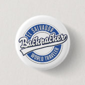 El Salvador backpacker wereldreiziger Ronde Button 3,2 Cm (Voorkant)