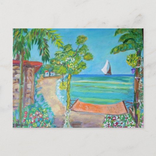 El Salvador Beach Painting - Carte postale (Devant)