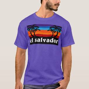 El Salvador Beach Sunset Palm Tree Outdoor Surfing T-shirt