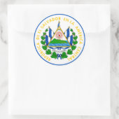 el salvador emblem classic round sticker (Tas)