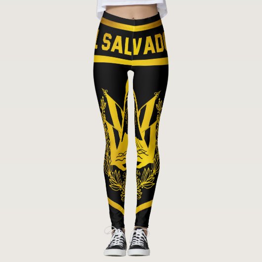 El Salvador Emblem Leggings (Voorkant)