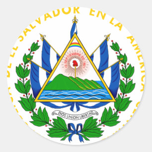 el salvador emblem ronde sticker