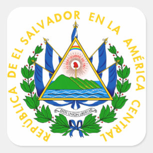 el salvador emblem vierkante sticker