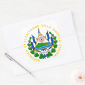 el salvador emblem vierkante sticker (Envelop)