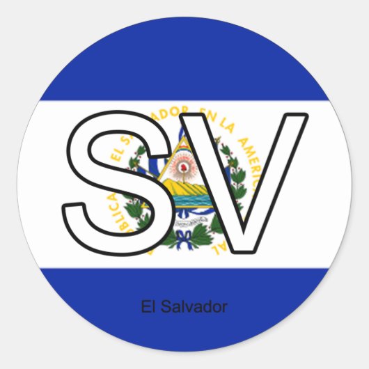 El Salvador Euro Sticker (Voorkant)