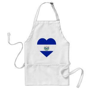 El Salvador Flag Heart Standaard Schort