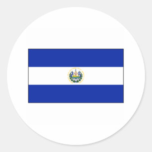 El Salvador FLAG International Ronde Sticker