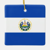 El Salvador Flag Keramisch Ornament (Voorkant)