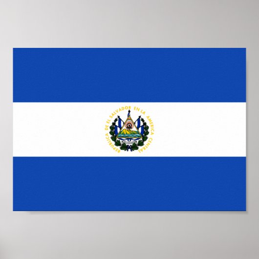 El Salvador Flag Poster (Voorkant)