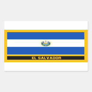 El Salvador Flag Rechthoekige Sticker