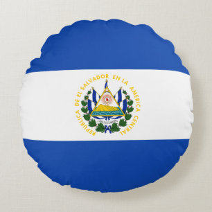 El Salvador Flag Rond Kussen