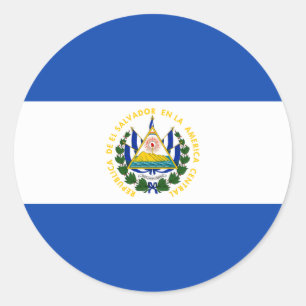 El Salvador Flag Ronde Sticker
