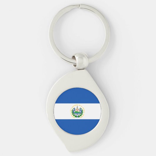 El Salvador Flag Sleutelhanger (Voorkant)