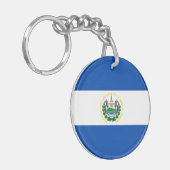 El Salvador Flag Sleutelhanger (Voorkant Links)