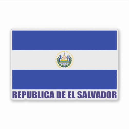 El Salvador Flag Sticker (Voorkant)