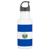 El Salvador Flag Waterfles (Voorkant)