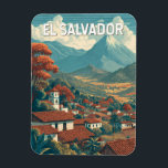 El Salvador Illustration Travel Art Vintage<br><div class="desc">El Salvador retro vector travel design. From hiking the Santa Ana Volcano to relaxing in El Tunco,  this vibrant country offers a mix of natural beauty,  cultural richness,  and adventure.</div>