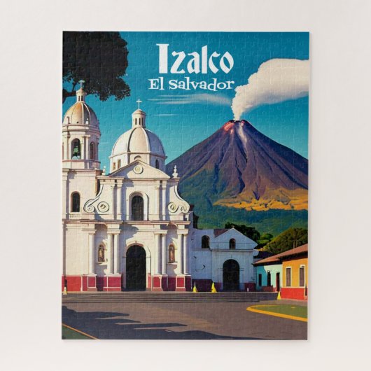El Salvador | Izalco Travel Retro Legpuzzel (Verticaal)