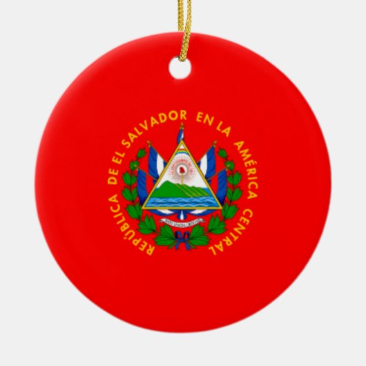 EL SALVADOR* kerstversiering Keramisch Ornament (Voorkant)