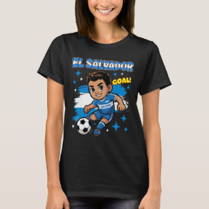 El Salvador Kind Doel Cartoon El Salvadoreense Vla T-shirt