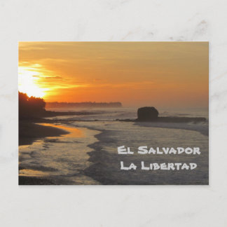 El Salvador, La Libertad, zonnebrand El Sunzal Briefkaart