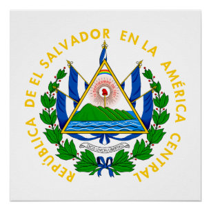 El Salvador landswapen symbool embleem vlag Perfect Poster