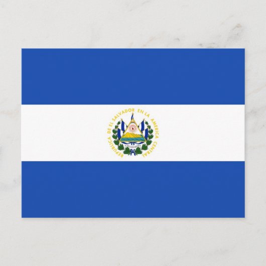 El Salvador National World Flag Briefkaart (Voorkant)